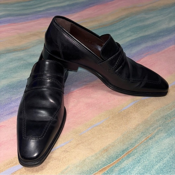MEZLAN Men’s Black Leather Dress Shoes Size 8.5 - Picture 2 of 8